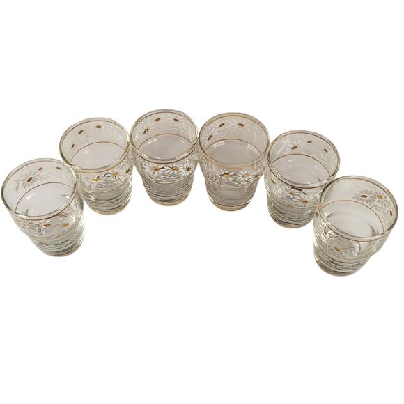 Shot Glasses Set of 6 Vintage International Gift of  Month Club Belgium 1950's - Picture 4 of 16